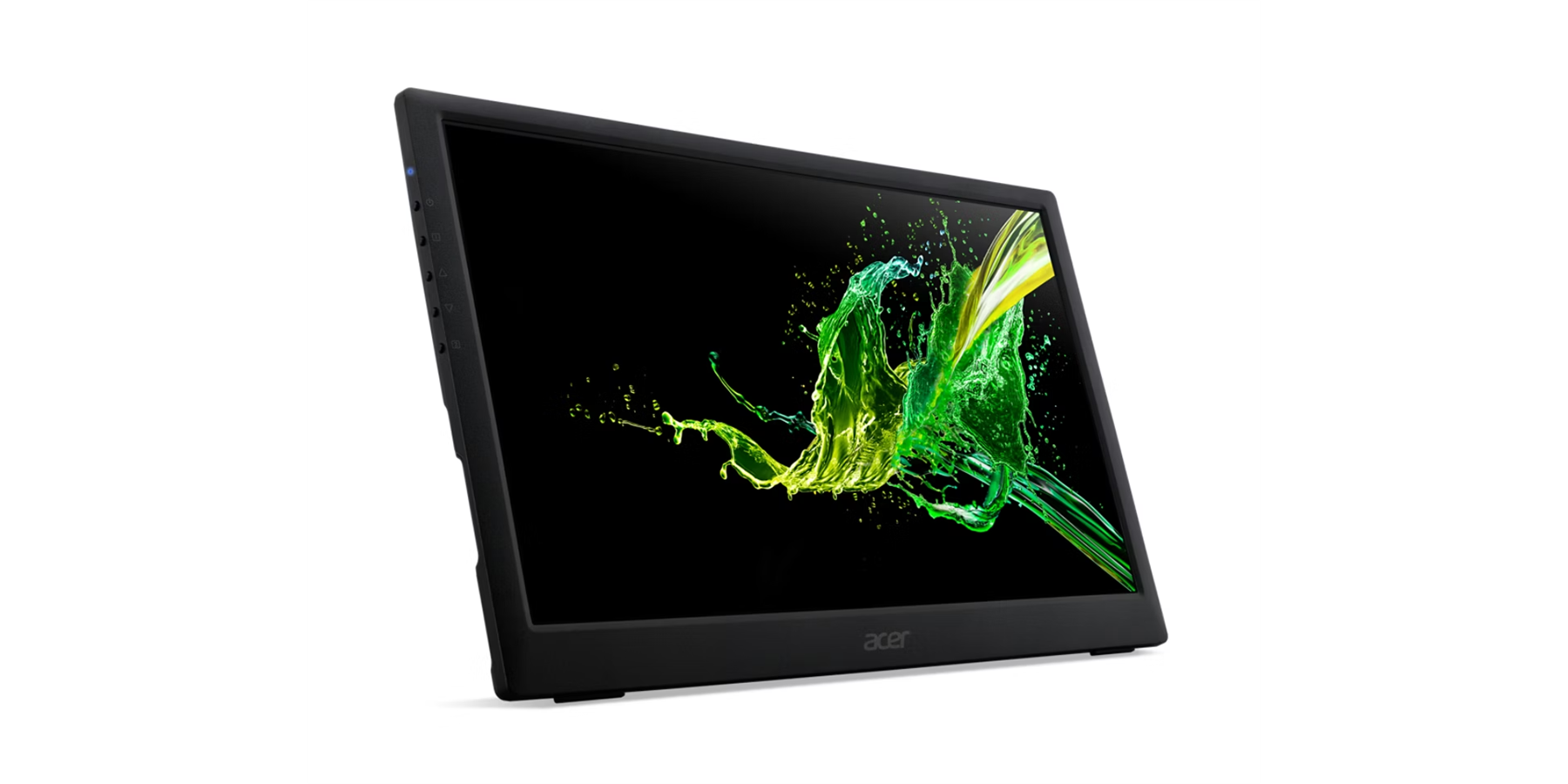 Left. Acer - PM161Q 15.6" Portable Monitor – Full HD, 60Hz, Ultra-Light Design - Black.