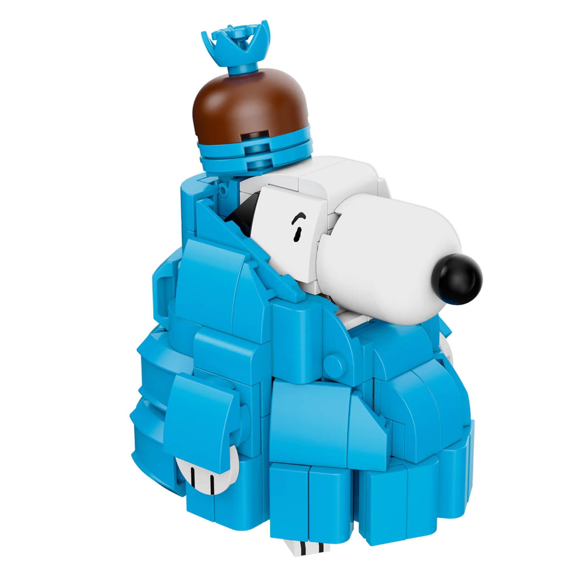 Alt View 10. Brickcraft - Peanuts Snoopy Puffer Jacket 188-Piece Brickcraft Building Set - Blue.