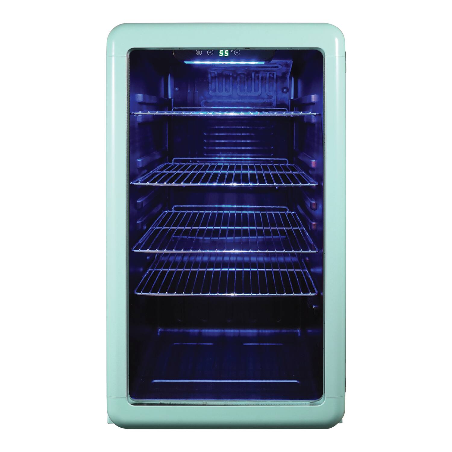 Angle. Magic Chef - 3.4-Cu. Ft. Retro Beverage Cooler - Green.