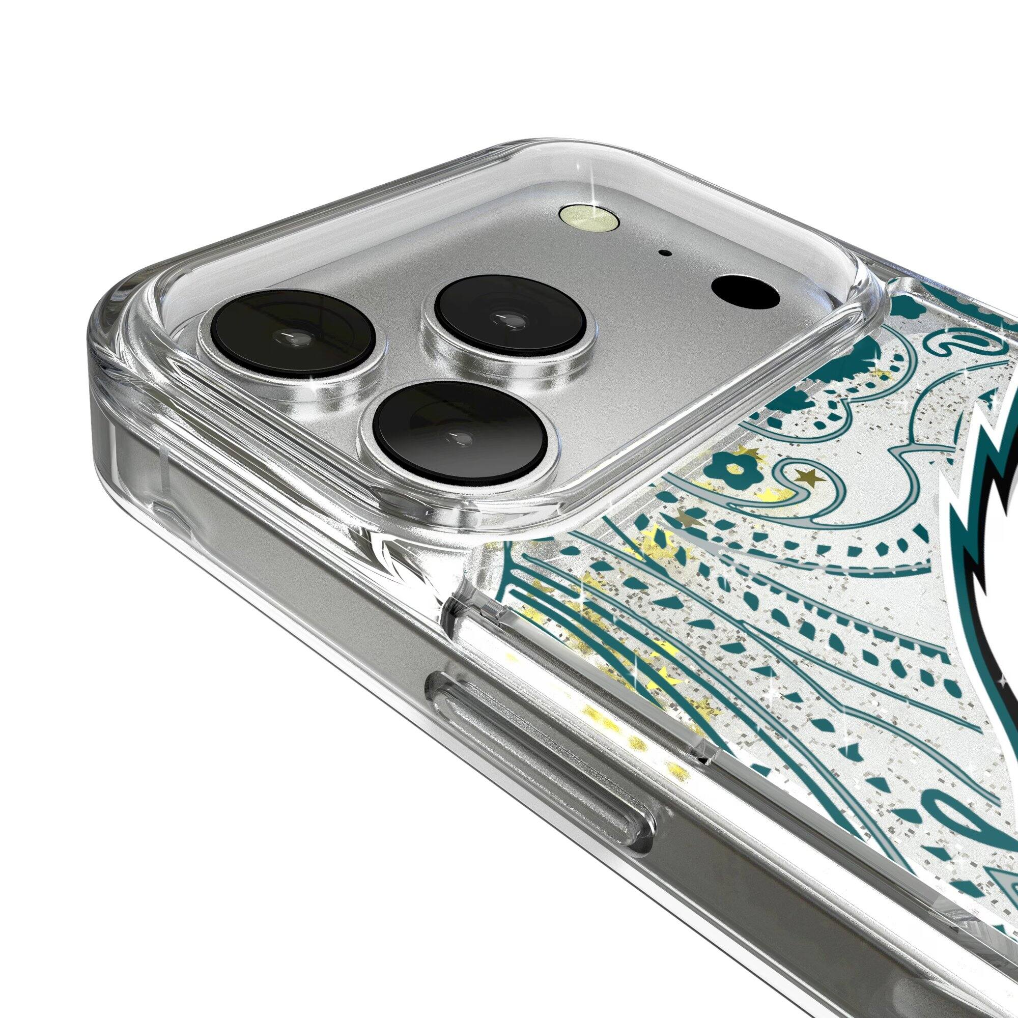 Alt View 2. Keyscaper - Philadelphia Eagles iPhone Paisley Design Glitter Case - 15 - Multicolor.