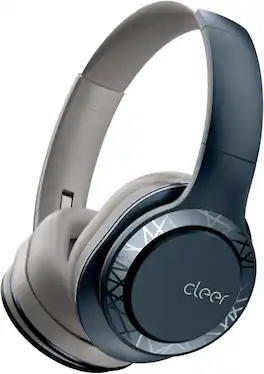 Cleer - Enduro 100 Bluetooth Headphones – 100Hr Play, Deep Bass, Dual-Mic, Foldable, Hi-Res Audio - Navy