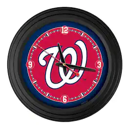 Holland Bar Stool Co. - Washington Nationals 15" Traditional Wall Clock - Black