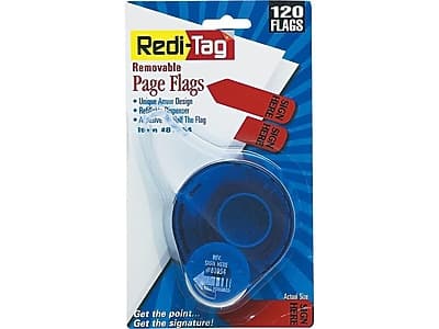 "Redi-Tag - Sign Here Flags, 0.56"" Wide, 120/Pack (81054) - Red" price history on PriceWatchPro