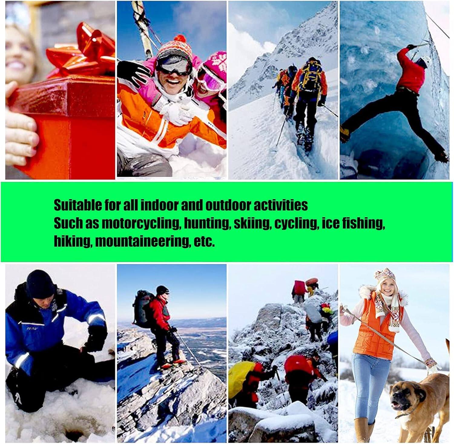 Suitable for all indoor and outdoor activities such as motorcycling, hunting, skiing, cycling, ice fishing, hiking, mountaineering, etc.
