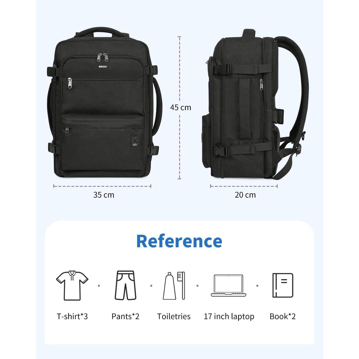 Alt View 5. Pacoar Cade - Travel Backpack For Spirit Airlines Personal Item Bag 18x14x8 With Wet Pocket  17 Inch Laptop Men Women(black) - Navy Blue.