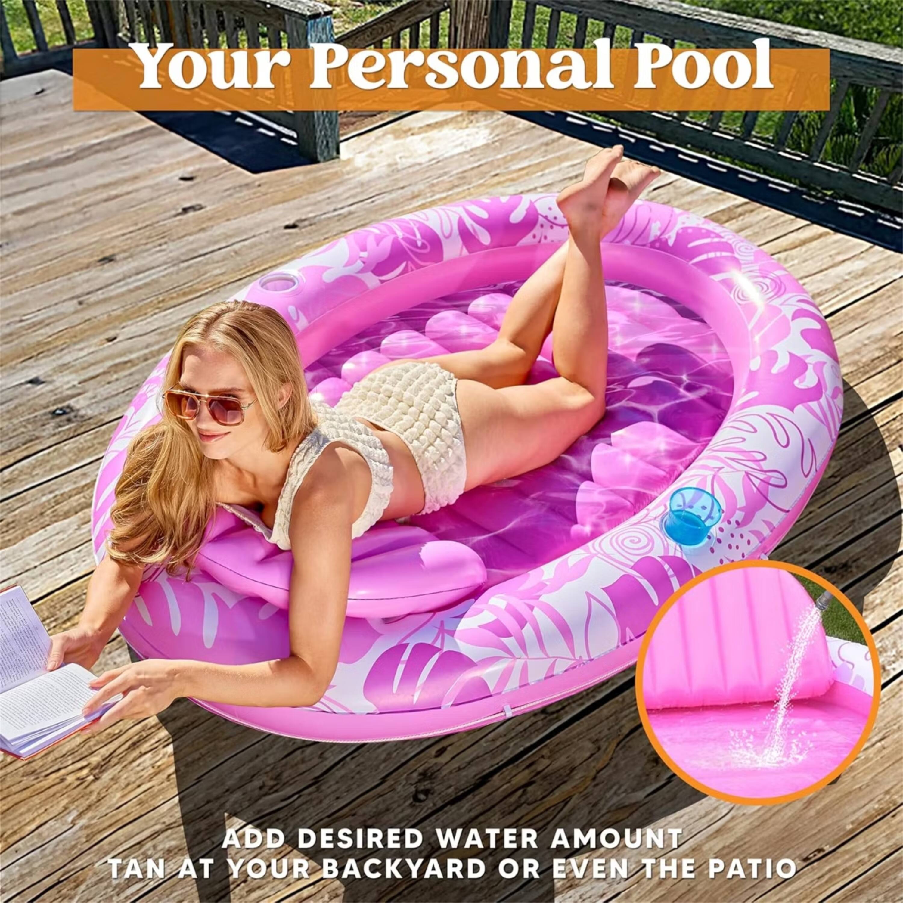 Your Personal Pool

ADD DESIRED WATER AMOUNT

TAN AT YOUR BACKYARD OR EVEN THE PATIO