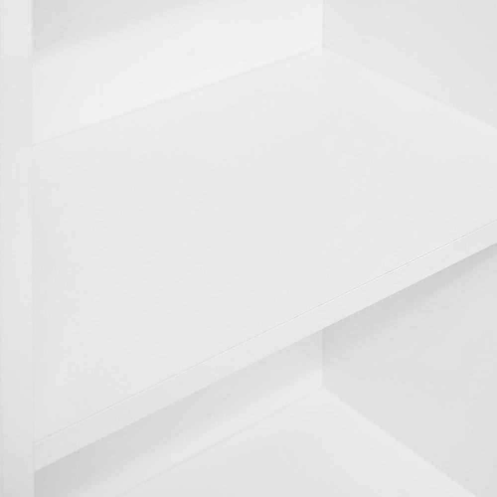 Alt View 1. FurniFact - White 3-Tier Open Shelf Bookcase with Modern Wooden Design - White.