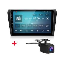 Junsun - 9" Backup Camera 4+64GB Android 15 8Core carplay Car Stereo Radio GPS Navi SWC RDS WIFI DSP BT FM For Mazda 3 2003-2009 - Black
