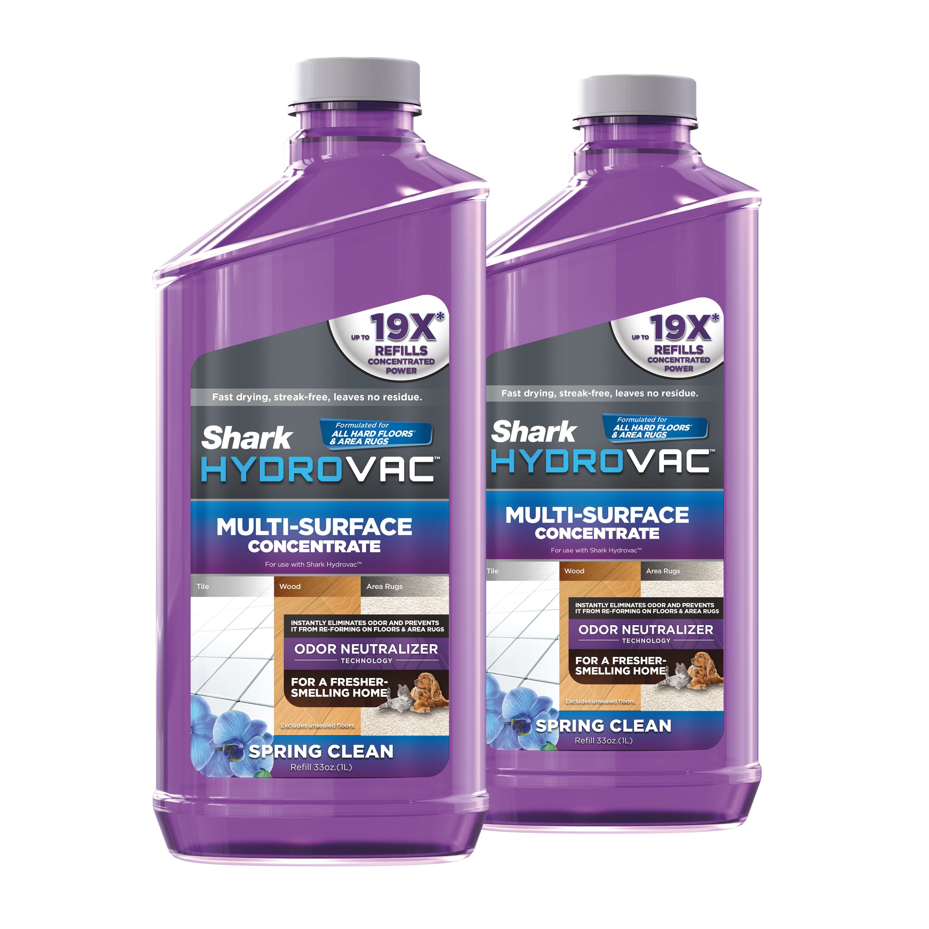 Front Zoom. Shark - HydroVac 2-pack Multi-Surface Concentrate with odor neutralizer for sealed hard floors and area rugs.