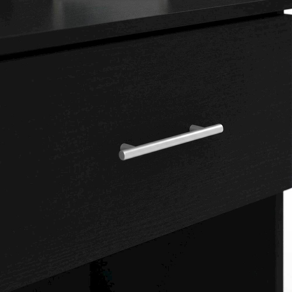 Back. FurniFact - Americano Nightstand Set, Single Drawer, Handle, Modern Bedroom Storage Solution - Americano.