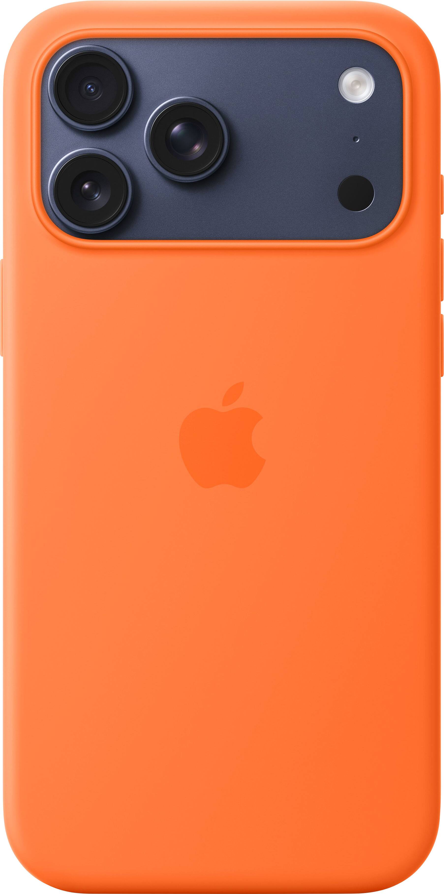 Alt View 2. Apple - iPhone 17 Pro Max Silicone Case with MagSafe - Orange.