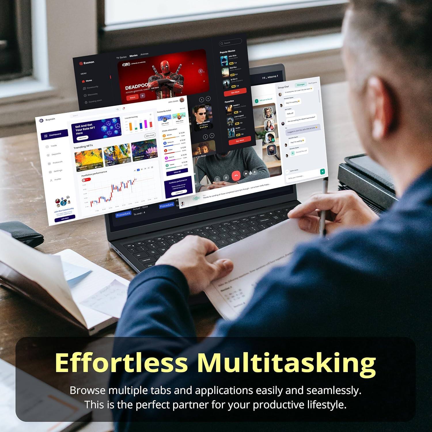 Effortless Multitasking

Browse multiple tabs and applications easily and seamlessly. This is the perfect partner for your productive lifestyle.