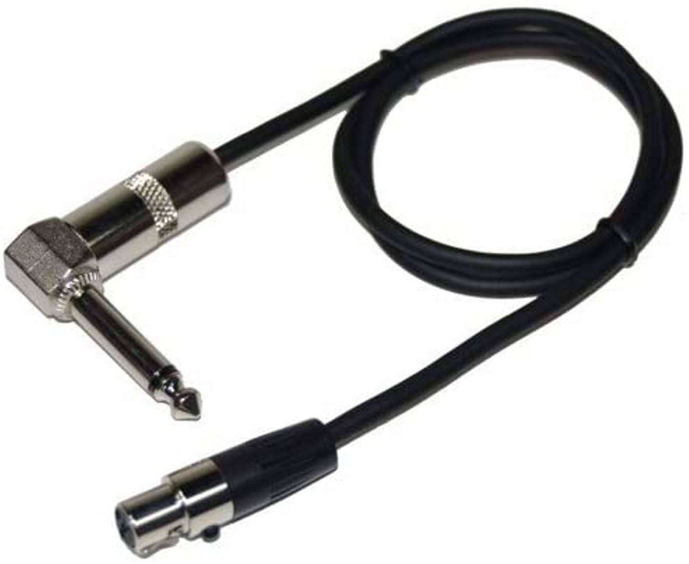 Alt View 2. HQRP - TA4F 4-Pin Mini to Right-Angle 1/4 in Instrument Cable 2 ft for Shure Bodypack Transmitters - Black.