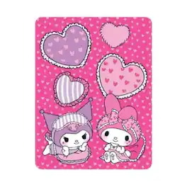 Hello Kitty - Sanrio My Melody & Kuromi 45 x 60 Inch Fleece Throw Blanket - Multi-Colored