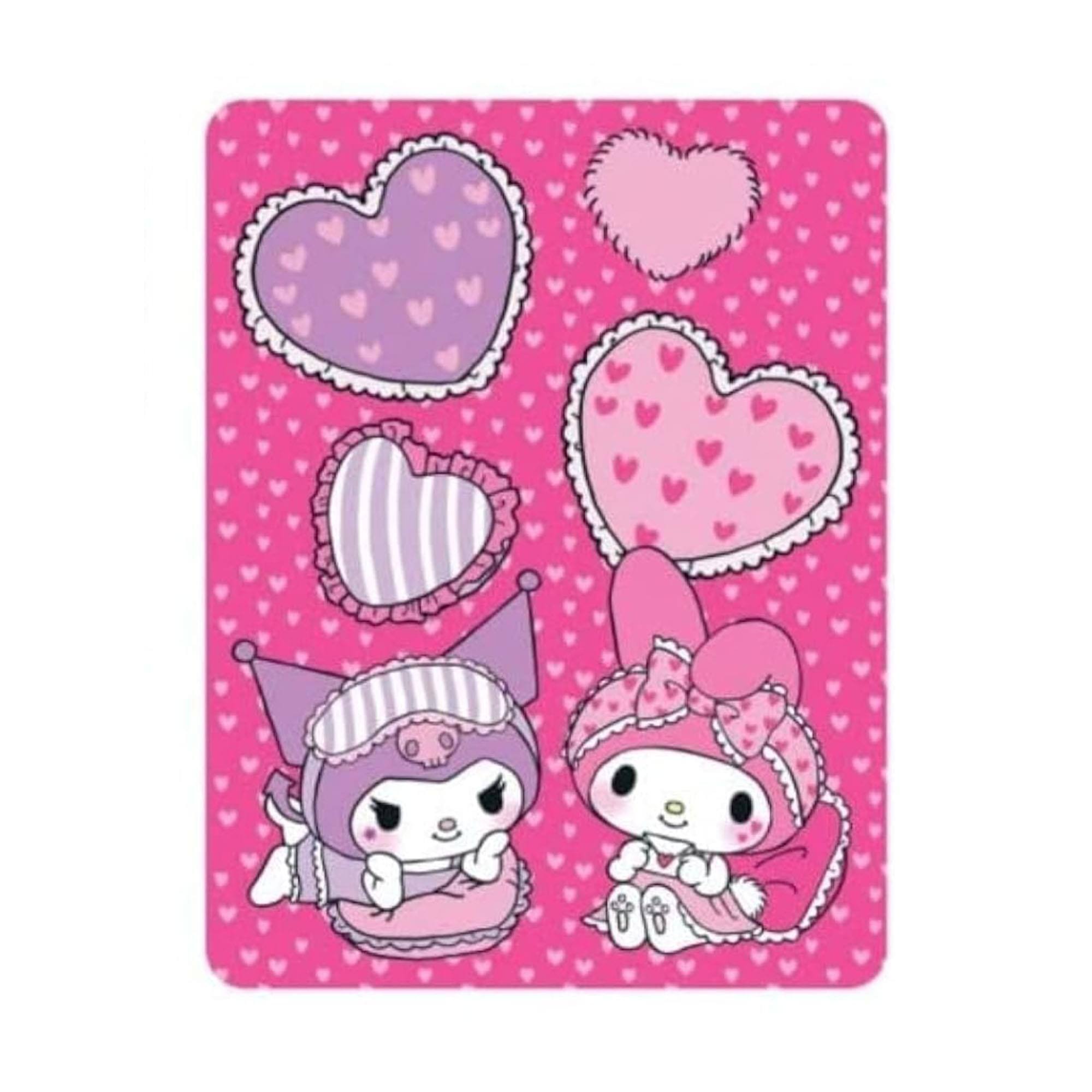 Hello Kitty - Sanrio My Melody & Kuromi 45 x 60 Inch Fleece Throw Blanket - Multi-Colored