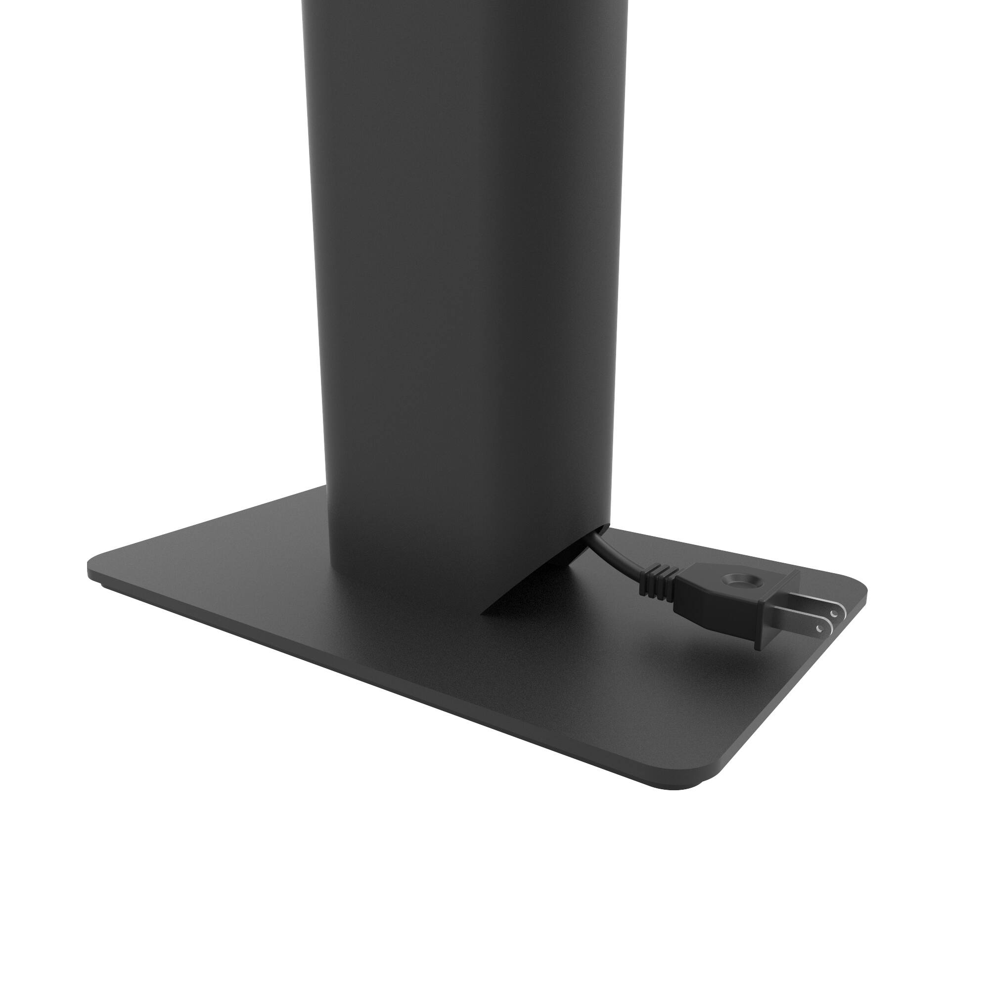 Alt View 1. Kanto - 9" Universal Desktop Speaker Stands with Cable Management, Pair - Black.