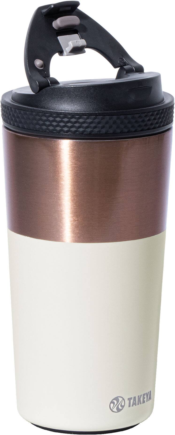 Angle. Takeya - 12-oz. Stainless Steel Leakproof Coffee Tumbler - Ivory.