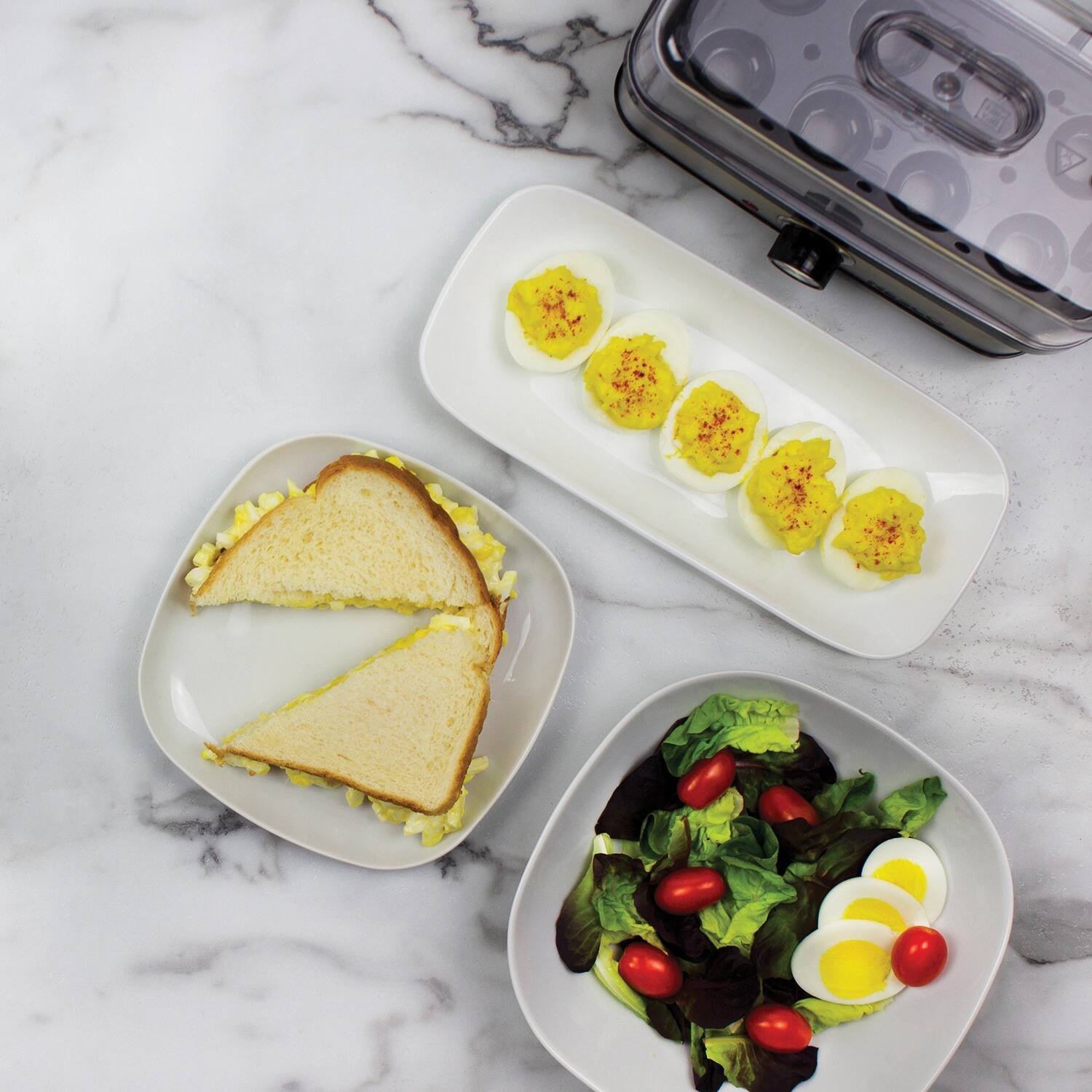 Angle. Nesco - Egg Cooker - Silver.