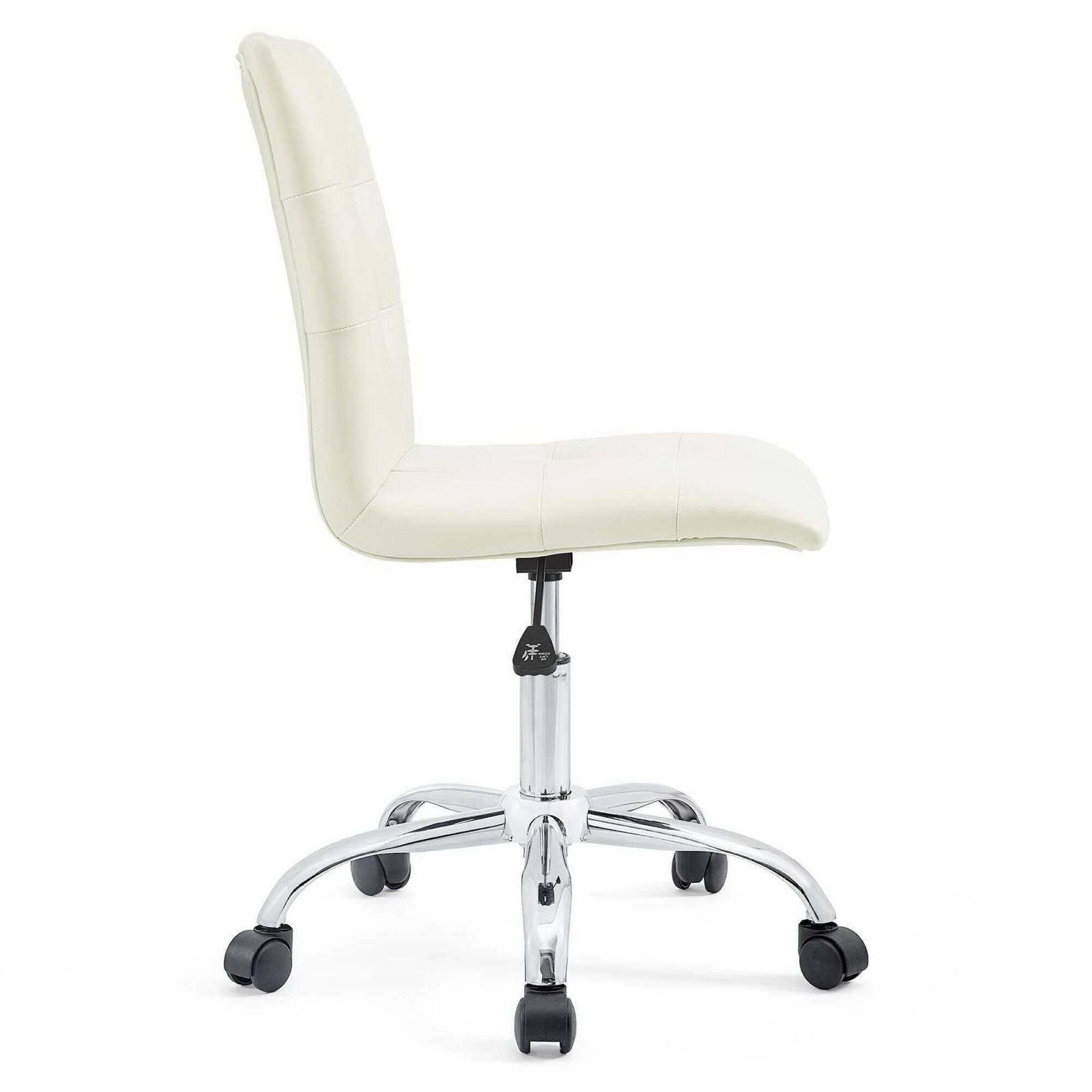 Angle. Modway - Prim Armless Mid Back Office Chair by Modway - White.