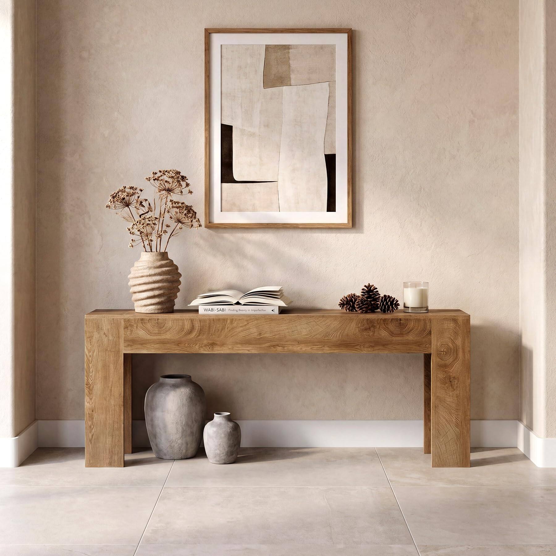 Tribesigns 200cm Extra Long Console Table, Farmhouse Sofa Table Behind ...