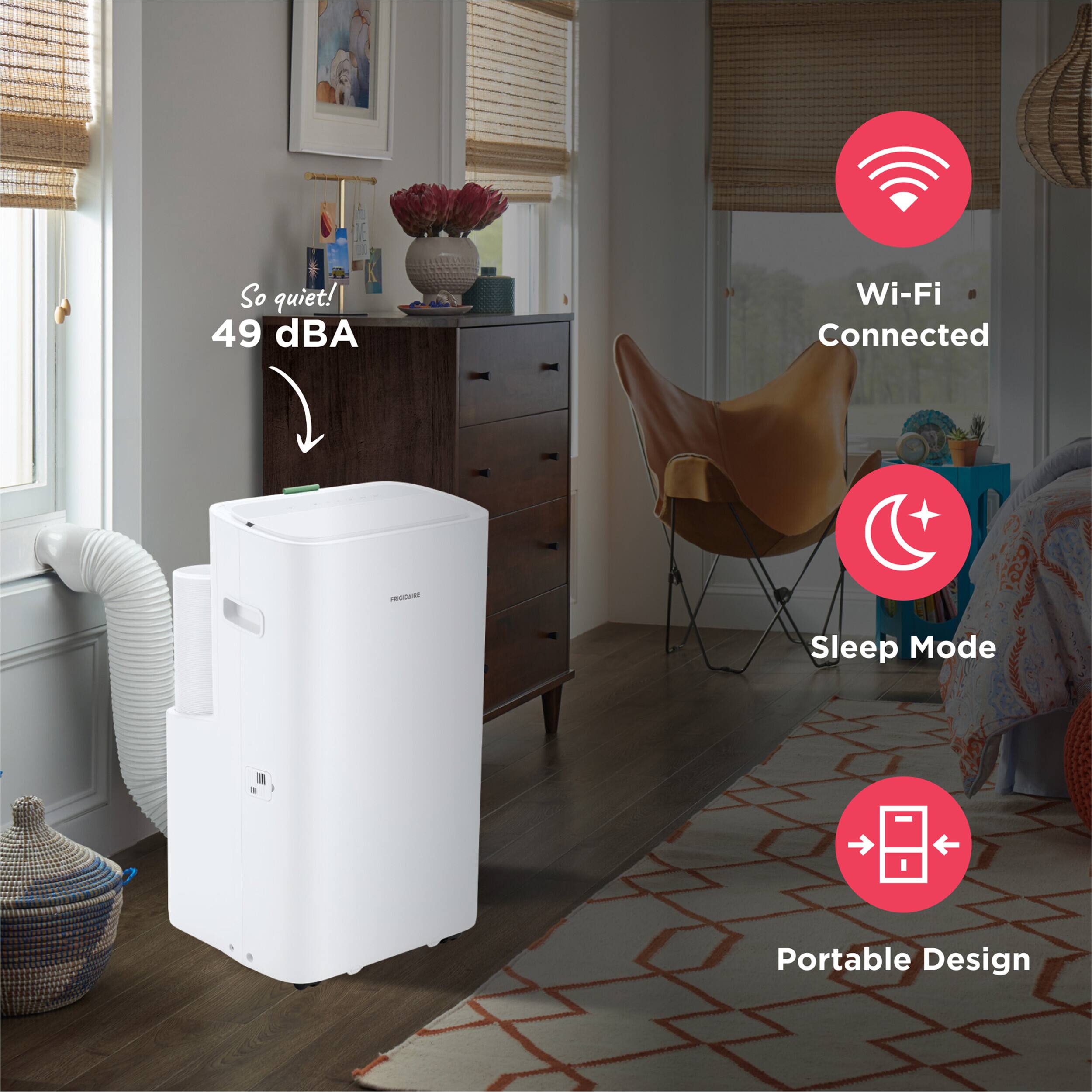 So quiet! 49 dBA  
Wi-Fi Connected  
Sleep Mode  
Portable Design