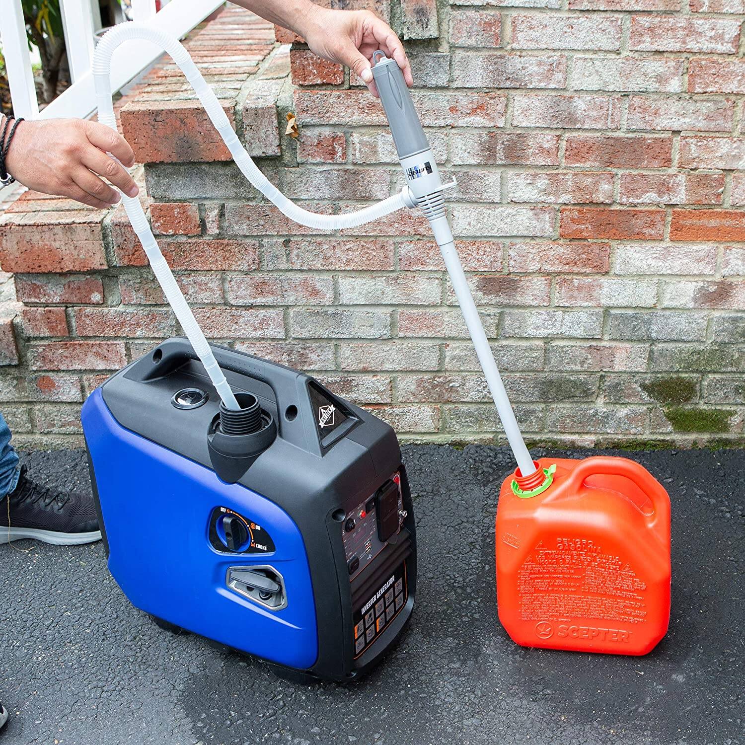 Alt View 8. Deway - Automatic Fuel Transfer Pump, 3X More Powerful, D Battery Powered, 2.3 Gal/Minute - Gray.