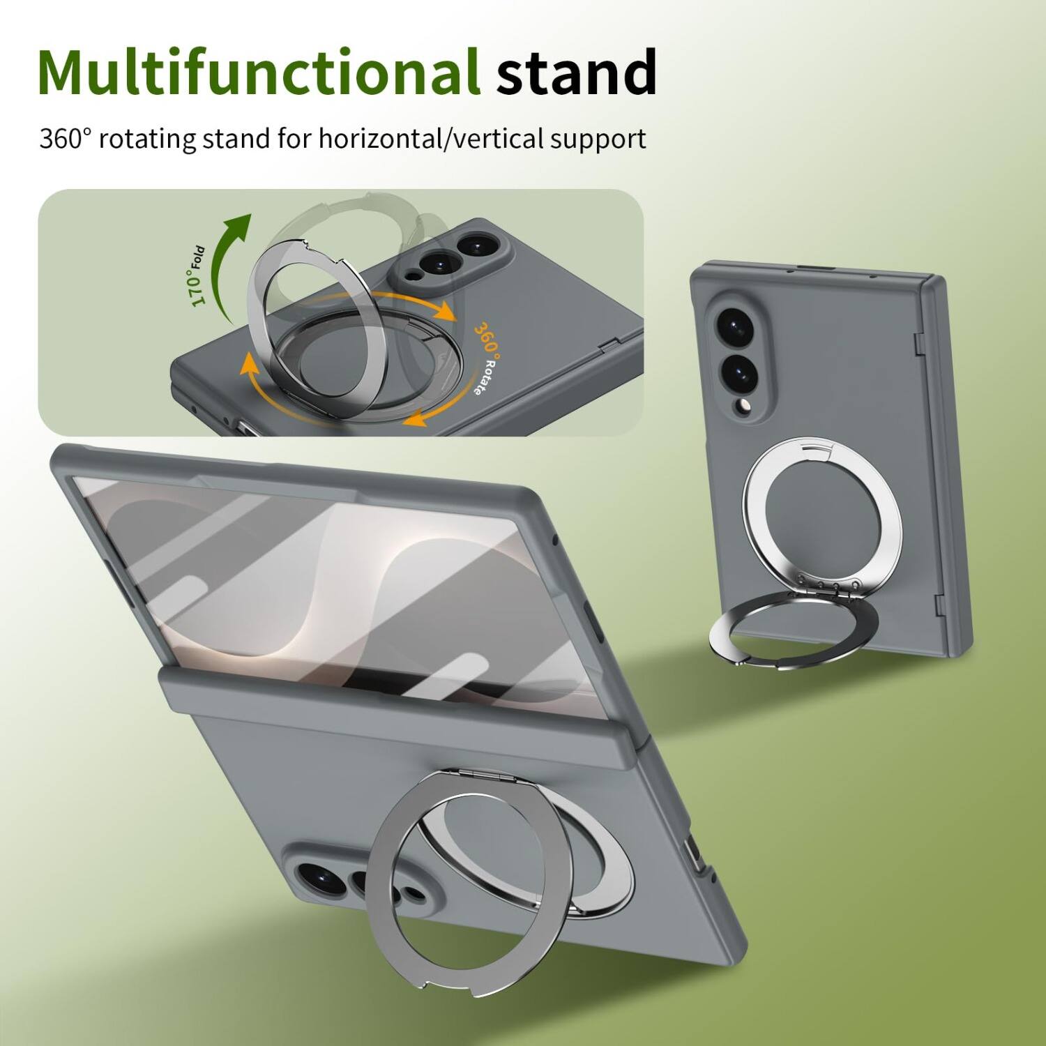 Multifunctional stand  
360° rotating stand for horizontal/vertical support