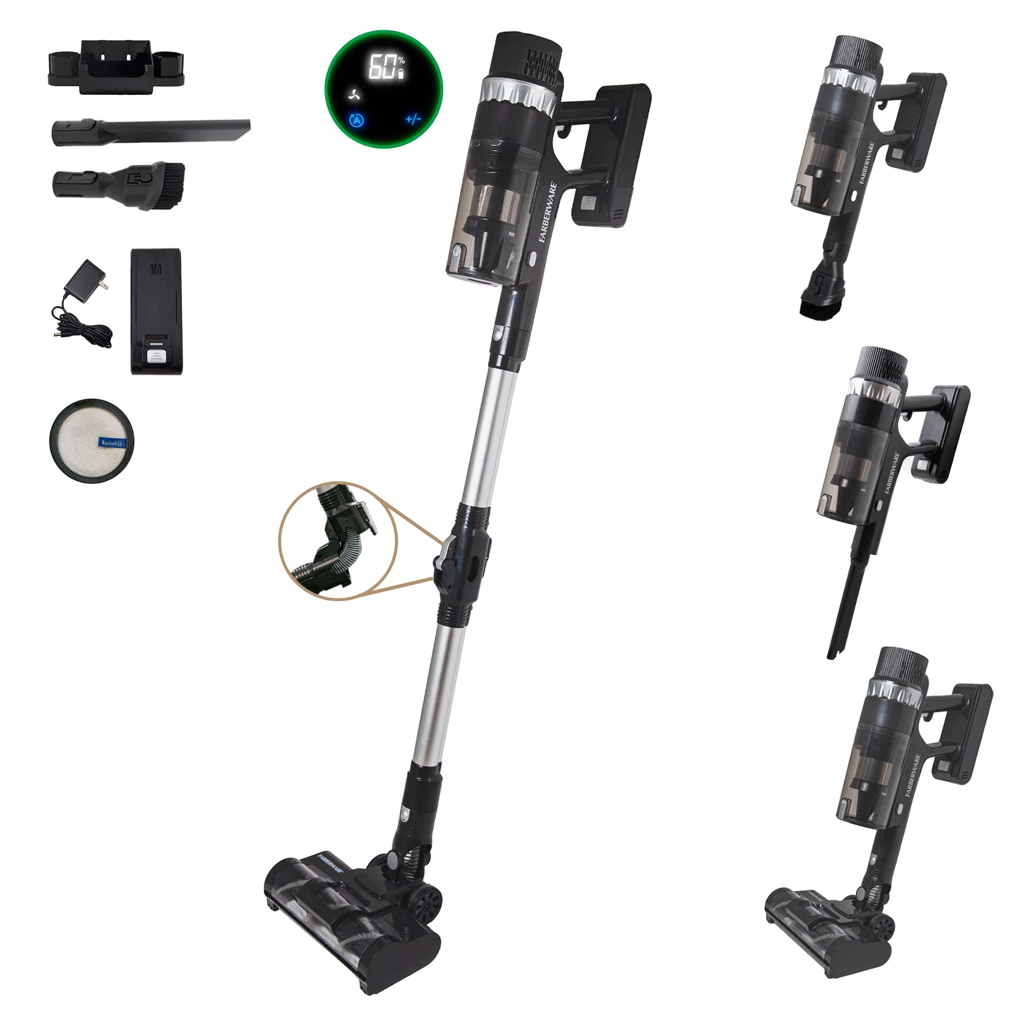 Farberware - Cordless Platinum Stick Vacuum Cleaner - Black