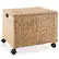 Front. Casafield - Rolling Filing Cabinet - Water Hyacinth File Organizer - Natural.