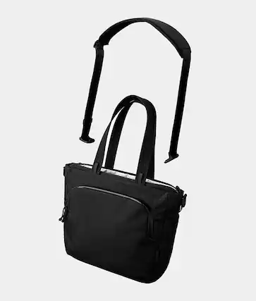 Front. ALPAKA - Bravo Tote V2 Work & Travel Laptop Tote Bag, Fits 16” MacBook Pro + 14” Tablet - Black Axoflux 400D.