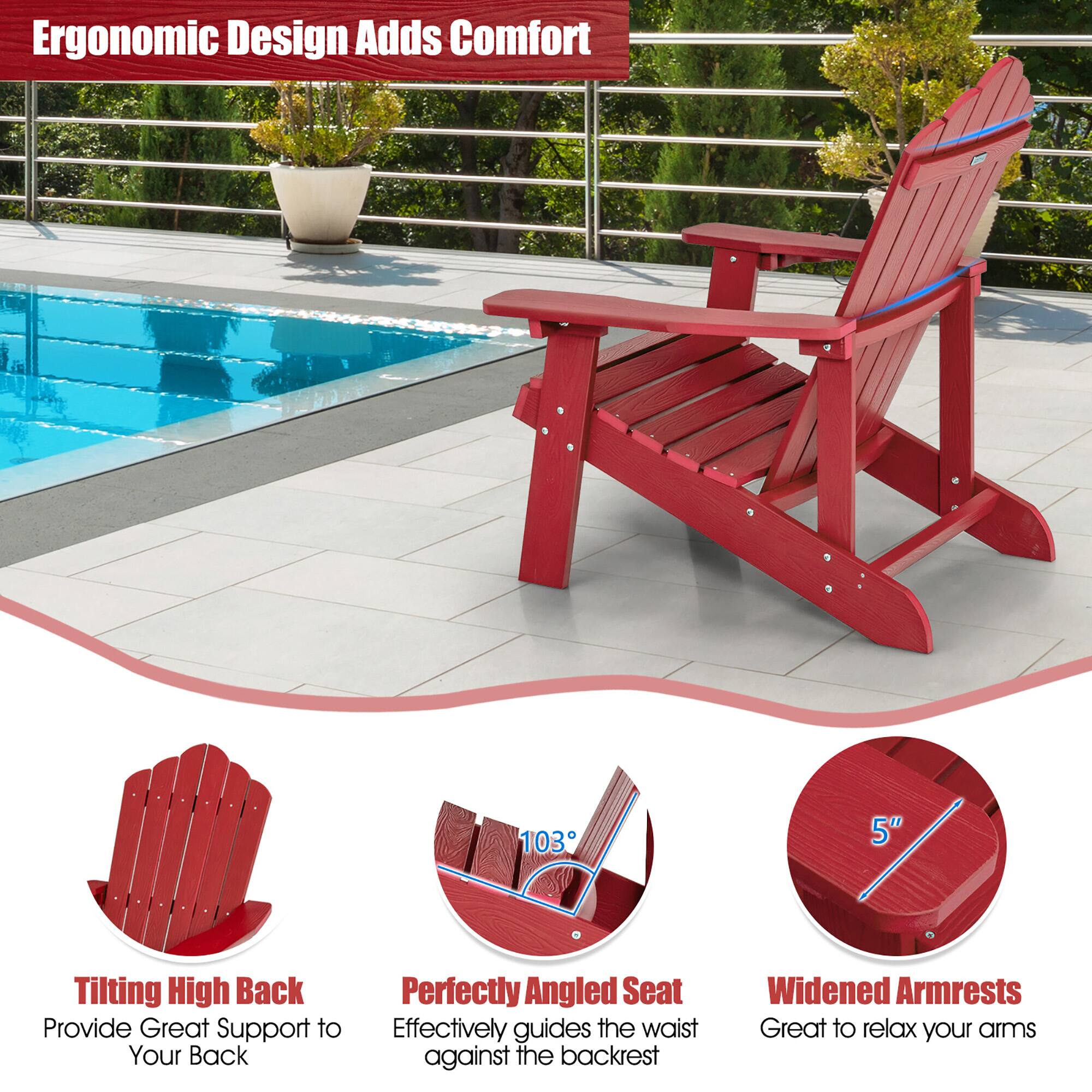 Ergonomic Design Adds Comfort

- Tilting High Back: Provide Great Support to Your Back
- Perfectly Angled Seat: Effectively guides the waist against the backrest
- Widened Armrests: Great to relax your arms