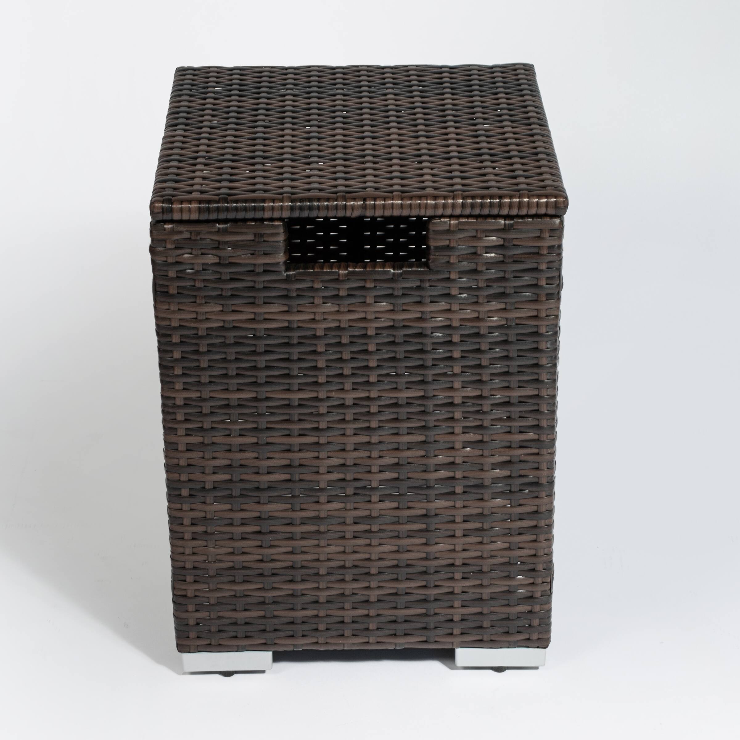 Alt View 4. Mondawe - Rattan Propane Tank Cover - Brown.