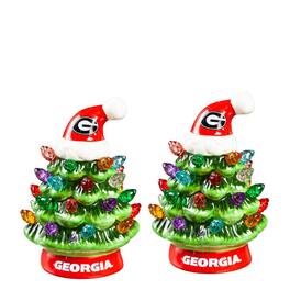 Evergreen Enterprises - Georgia Bulldogs 2-Pack 4" Ceramic LED Christmas Tree Set - Multicolor