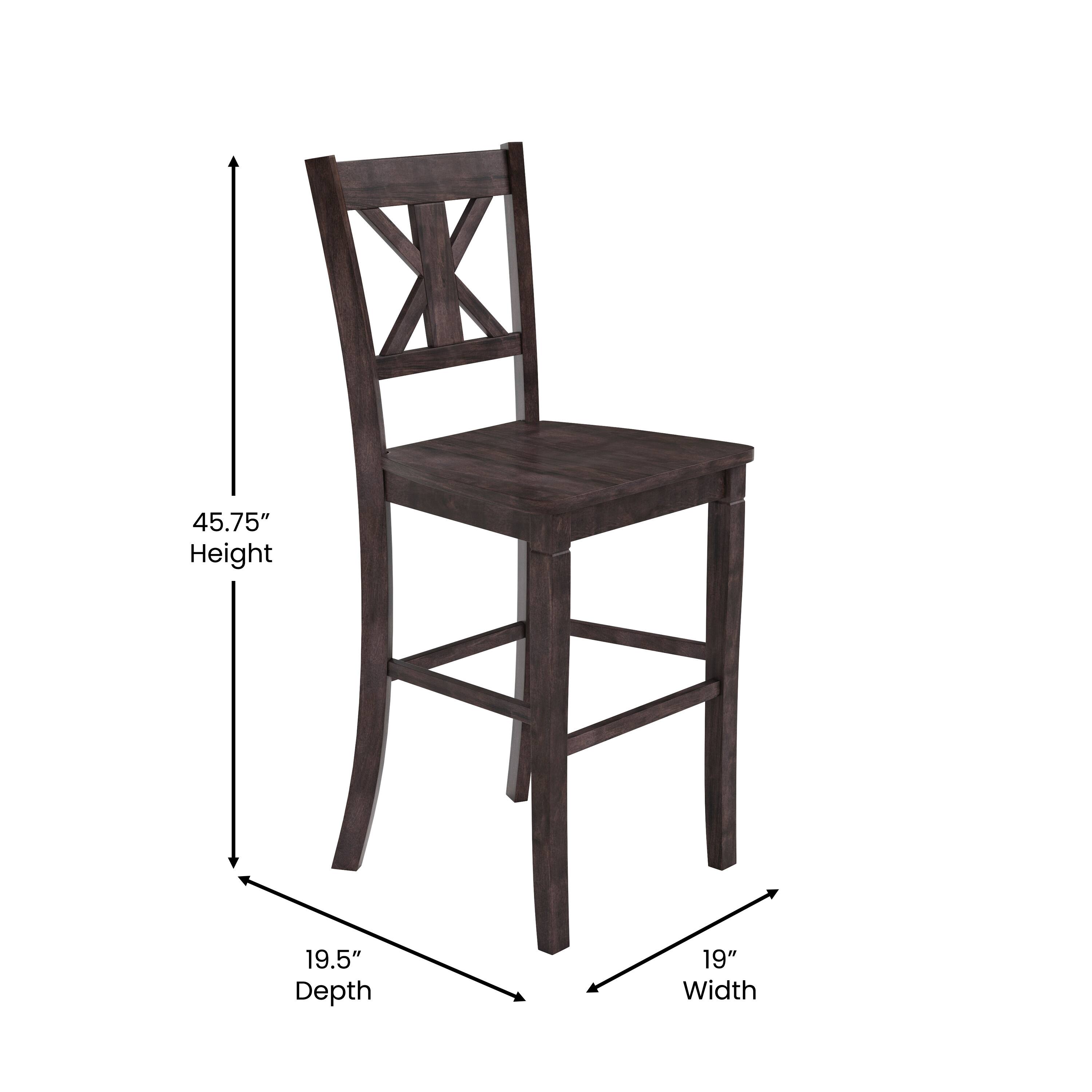 45.75" Height, 19.5" Depth, 19" Width