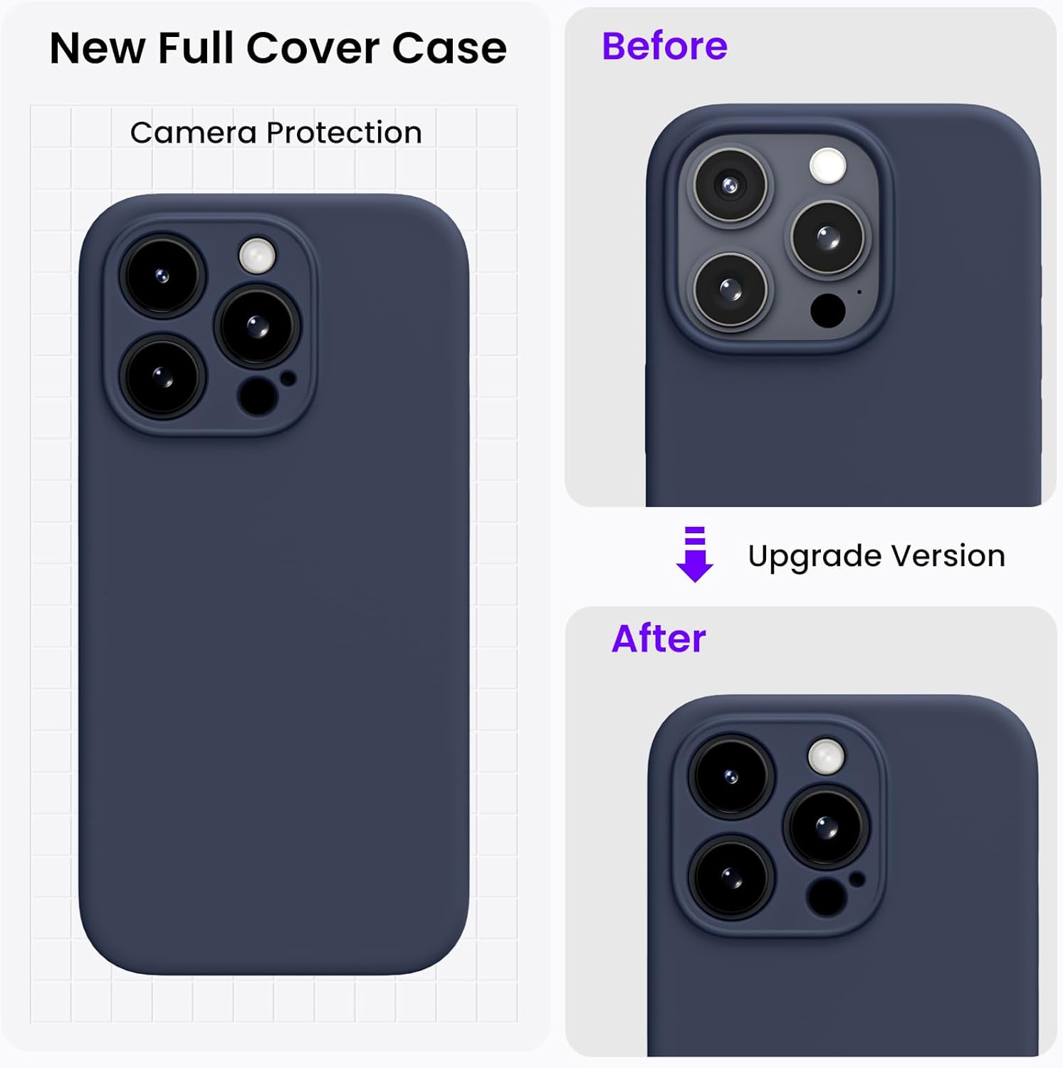 New Full Cover Case
Before
Upgrade Version
After
Camera Protection