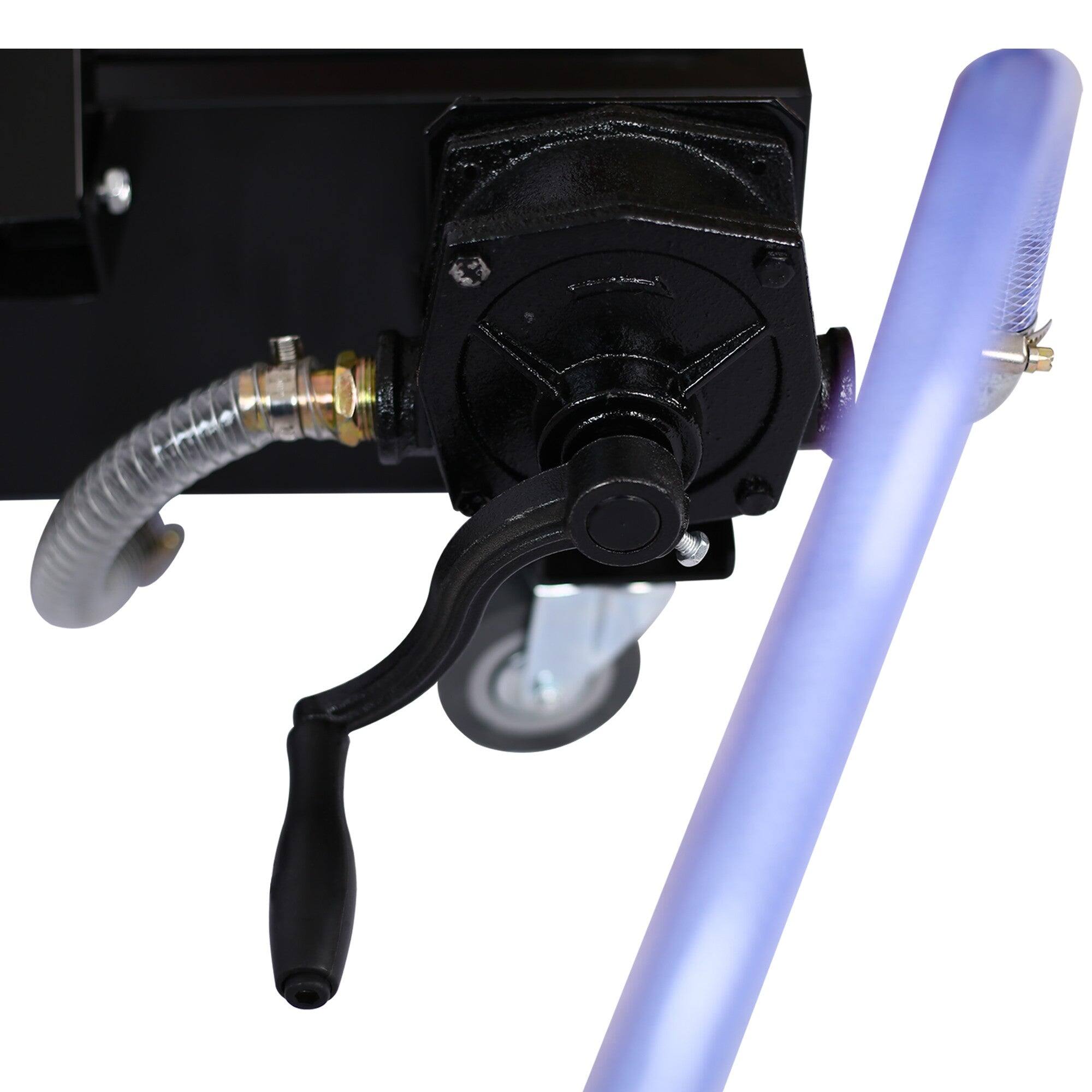 Alt View 3. Boyel Living - 25-Gallon Low-Profile Polypropylene Oil Drain Pan With Manual Pump - Black.