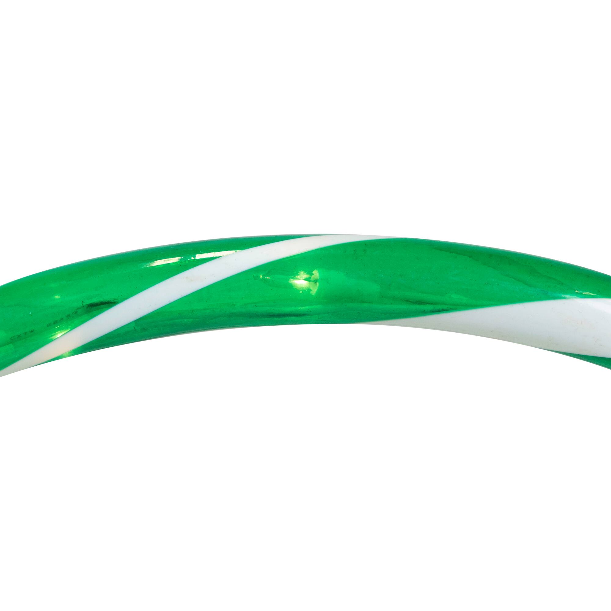 Alt View 5. Northlight - Lighted Candy Cane Outdoor Christmas Arch Pathway Markers - 11" - Green - Set of 3 - Green.