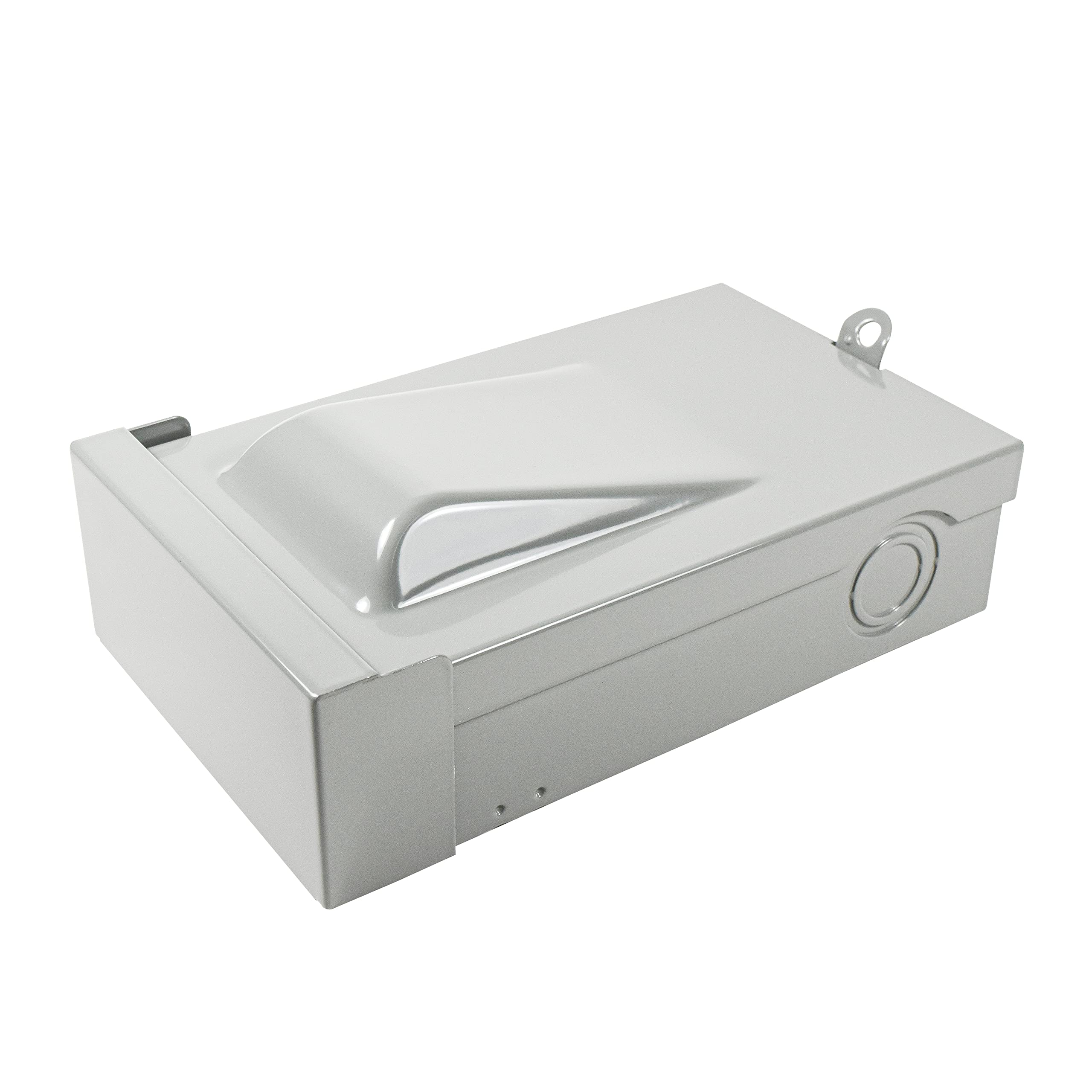 Alt View 1. HQRP - Non-Fusible AC Disconnect Switch Pull-Out, 60 Amp 120/240 VAC, Outdoor Type 3R Metal Enclosure - grey.