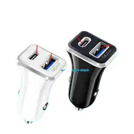 Kitcheniva - Dual Port USB-C Fast Car Charger PD Adapter For iPhone Samsung