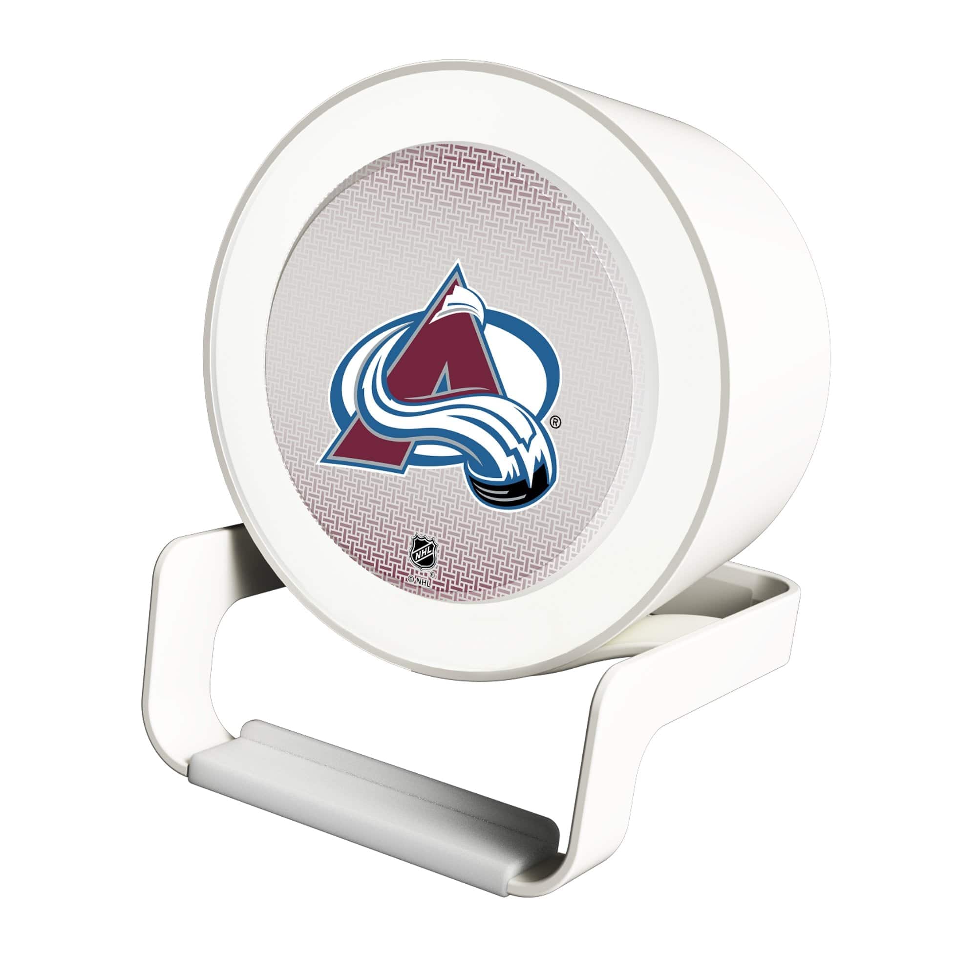 Front. Keyscaper - Colorado Avalanche Linen Print Nightlight Charger & Bluetooth Speaker - White.