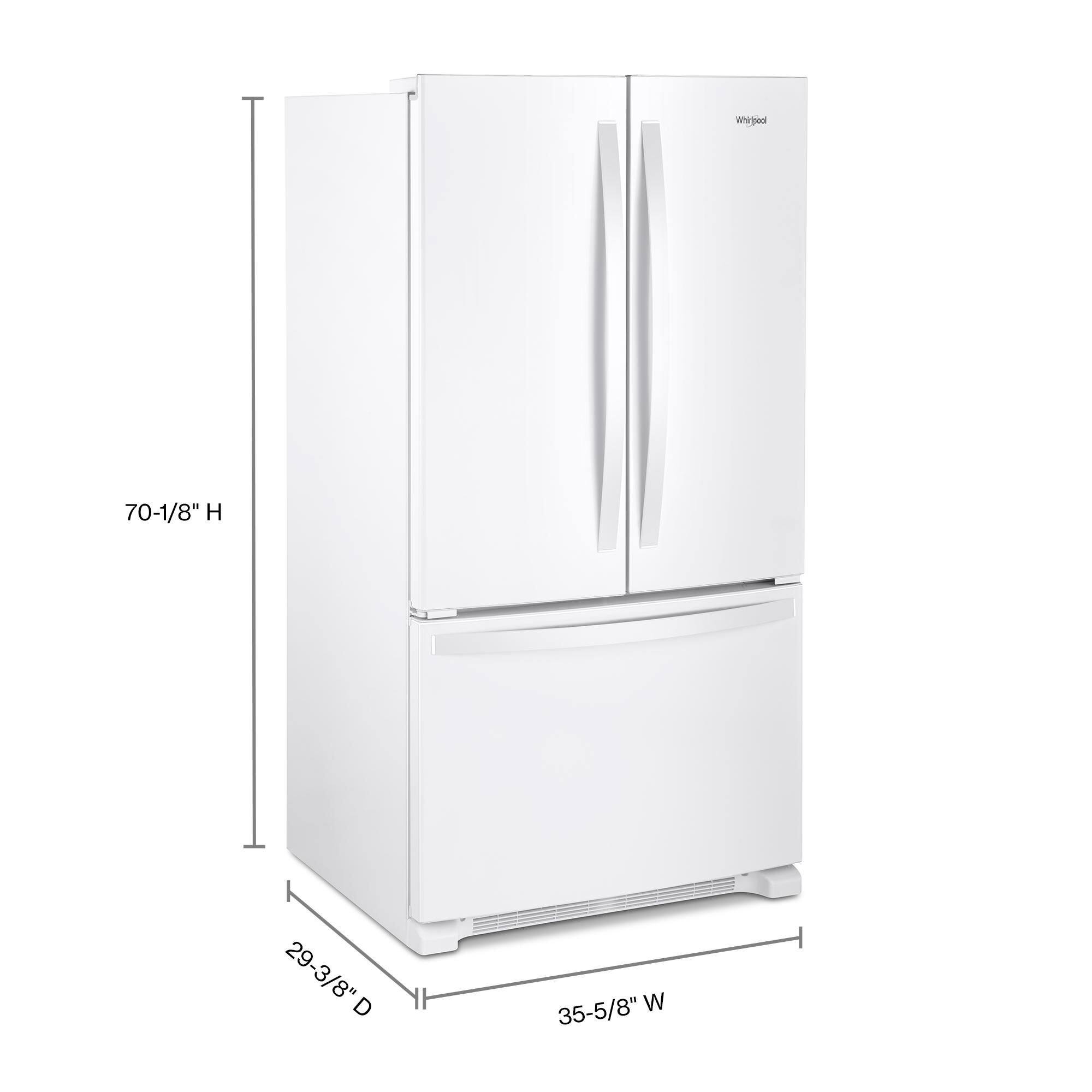 Whirlpool 70-1/8" H 29-3/8" W 35-5/8" D