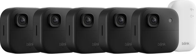 Blink - Outdoor 2K+ Wireless Smart Security Camera, 2K video, Two-way audio w/ noise cancellation, Smart detection - 5CAM - Black