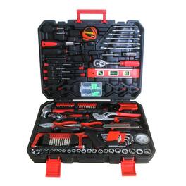 ELEMENT ACE - 238-Piece Hand Tool Set with Durable Toolbox - Comprehensive Home & Auto Repair Kit - Black+Red
