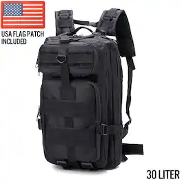 XGear Tactical - Small 30L Tactical Backpack Survival Bag - Black