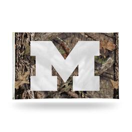 Rico Industries - Michigan Wolverines Bold Mossy Oak Camo Design 3x5 Indoor/Outdoor Banner Flag - Multi