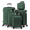Front. Winado - Carry on Luggage Set 12+16+20+24+28 inch 5-in-1 5 Piece ABS Hardside Suitcase Sets with TSA Lock for Travel Business - Green.