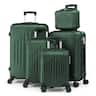 Winado - Carry on Luggage Set 12+16+20+24+28 inch 5-in-1 5 Piece ABS Hardside Suitcase Sets with TSA Lock for Travel Business - Green