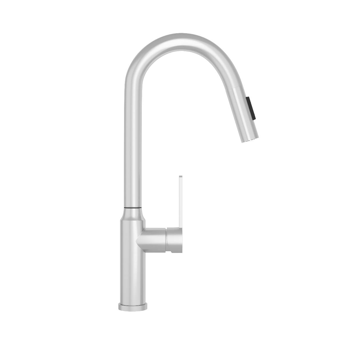 Alt View 7. Ropilly - Ropilly Pull Down Kitchen Faucet Brushed Nickel, Single Handle High Arc Modern Kitchen Sink Faucet - Brushed Nickel.