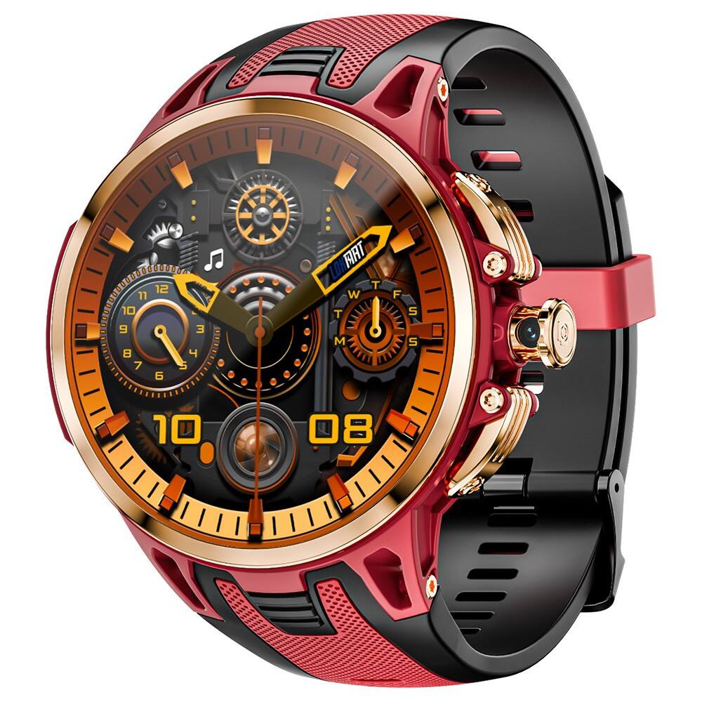 Front. LOKMAT - APPLLP 4 PRO Smartwatch, 1.75 inch AMOLED Screen, 5G Calling, NFC Function, Heart Rate Monitoring, Multiple Sports Modes - Golden.