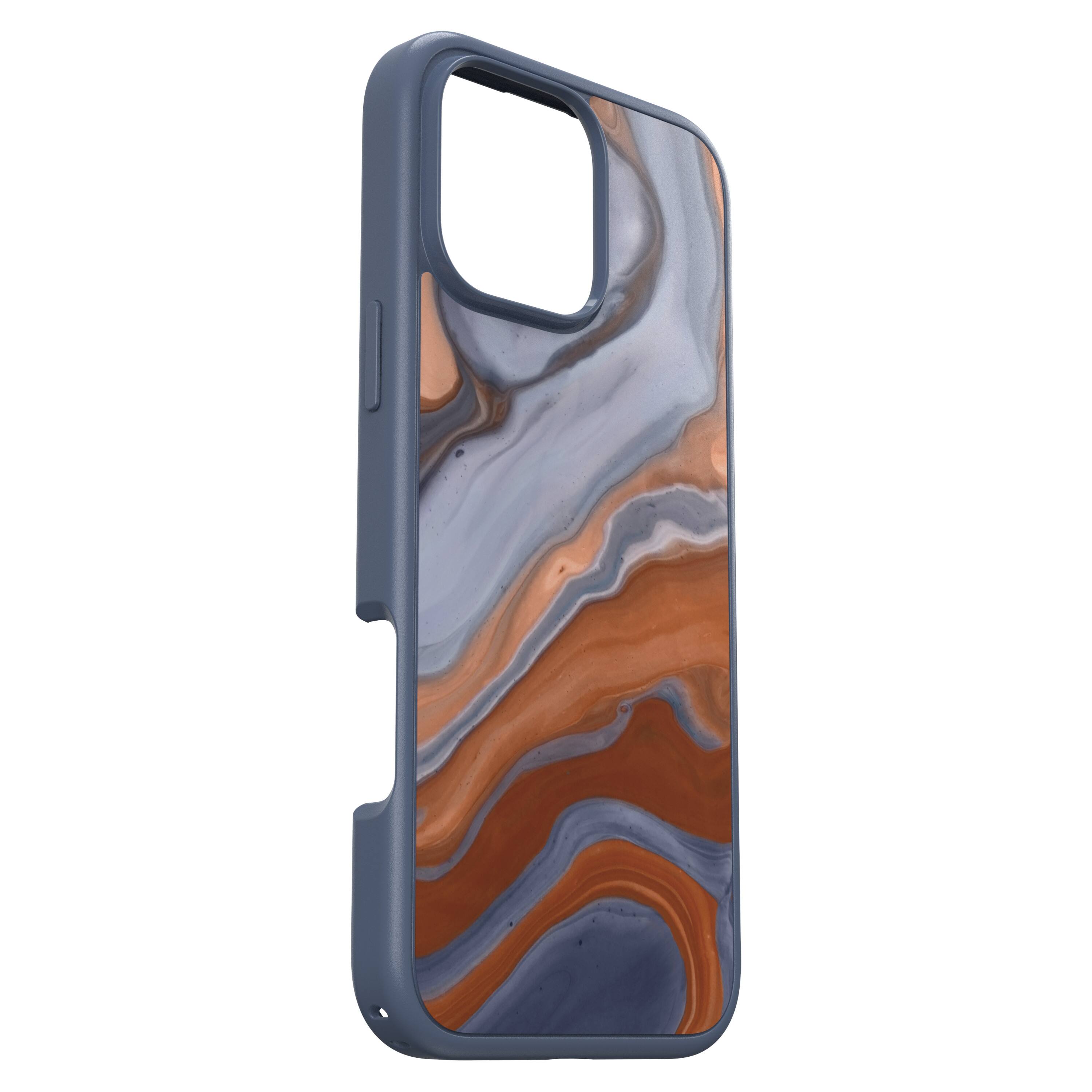 Left. OtterBox - Symmetry Series Hard Shell for MagSafe for Apple iPhone 16 Pro Max - High Desert Agate.